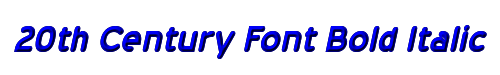 20th Century Font Bold Italic 