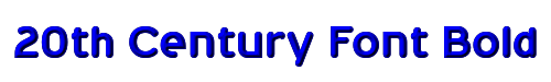 20th Century Font Bold 