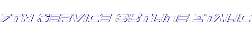 7th Service Outline Italic 