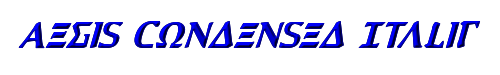 Aegis Condensed Italic 