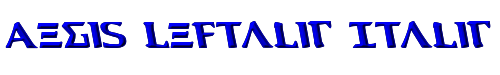 Aegis Leftalic Italic 