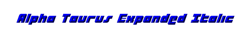 Alpha Taurus Expanded Italic 