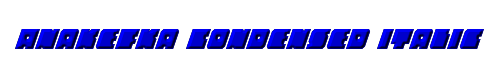 Anakefka Condensed Italic 
