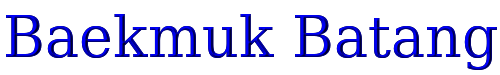 Baekmuk Batang 