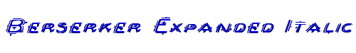 Berserker Expanded Italic 