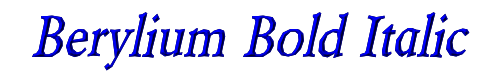 Berylium Bold Italic 