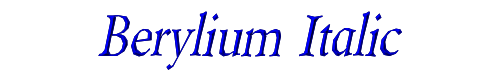Berylium Italic 