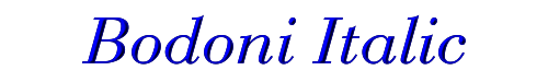 Bodoni Italic 