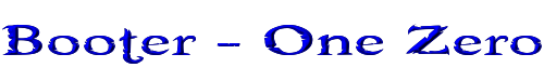 Booter - One Zero 