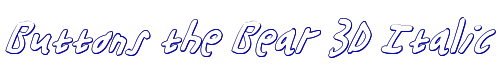 Buttons the Bear 3D Italic 
