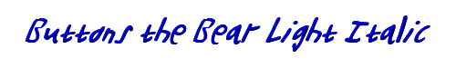 Buttons the Bear Light Italic 