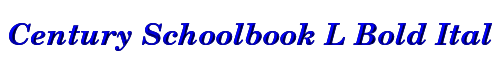 Century Schoolbook L Bold Italic 