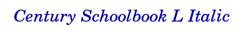 Century Schoolbook L Italic 