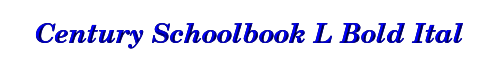Century Schoolbook L Bold Italic 