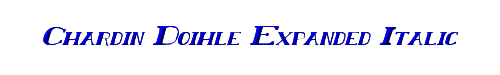 Chardin Doihle Expanded Italic 