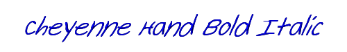 Cheyenne Hand Bold Italic 