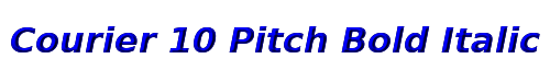 Courier 10 Pitch Bold Italic 