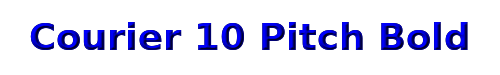 Courier 10 Pitch Bold 