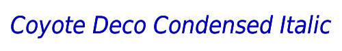 Coyote Deco Condensed Italic 