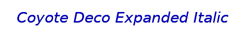 Coyote Deco Expanded Italic 
