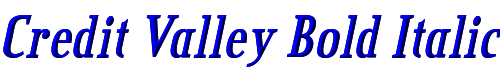 Credit Valley Bold Italic 