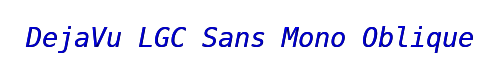 DejaVu LGC Sans Mono Oblique 
