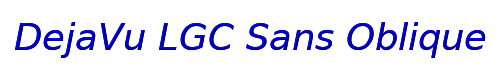 DejaVu LGC Sans Oblique 