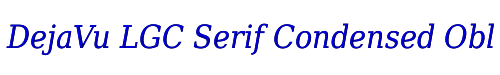 DejaVu LGC Serif Condensed Oblique 
