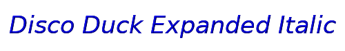Disco Duck Expanded Italic 