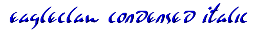 Eagleclaw Condensed Italic 