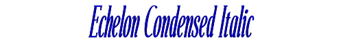 Echelon Condensed Italic 