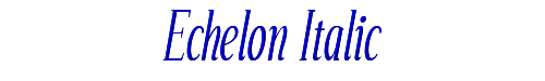 Echelon Italic 