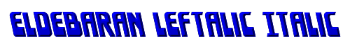 Eldebaran Leftalic Italic 