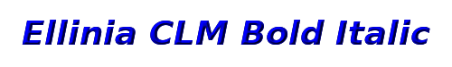 Ellinia CLM Bold Italic 