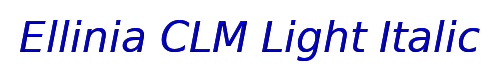 Ellinia CLM Light Italic 