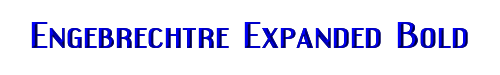 Engebrechtre Expanded Bold 