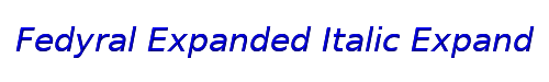 Fedyral Expanded Italic Expanded Italic 
