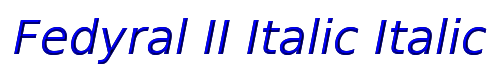 Fedyral II Italic Italic 