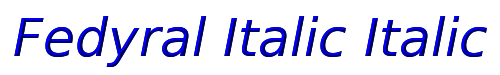 Fedyral Italic Italic 