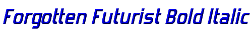Forgotten Futurist Bold Italic 