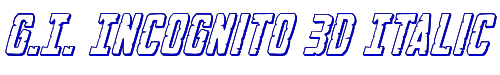 G.I. Incognito 3D Italic 