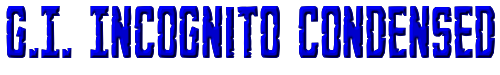 G.I. Incognito Condensed 