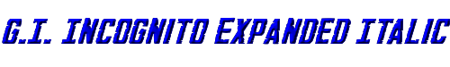 G.I. Incognito Expanded Italic 