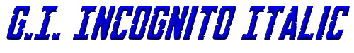 G.I. Incognito Italic 