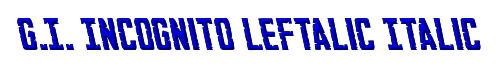G.I. Incognito Leftalic Italic 