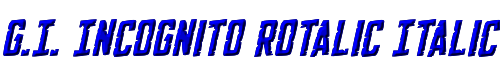 G.I. Incognito Rotalic Italic 