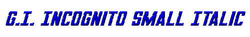 G.I. Incognito Small Italic 
