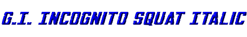 G.I. Incognito Squat Italic 