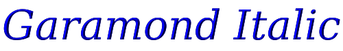 Click to use Garamond Italic Garamond Italic