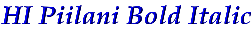 HI Piilani Bold Italic 